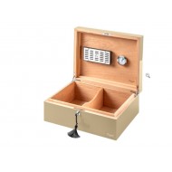 Caseti Paris szivar tároló humidor 80 szivar részére spanyol cédrusfa, párásítóval, higrométerrel - bézs