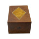 Humidor 80 szivar részére, cedrusfa, intarziás szivar doboz, párásítóval, digitásil hygrometerrel - Angelo