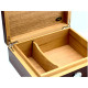 Humidor 30 szál szivar részére, cédrusfa szivartartó doboz, párásító és külső hygrometer - bordó