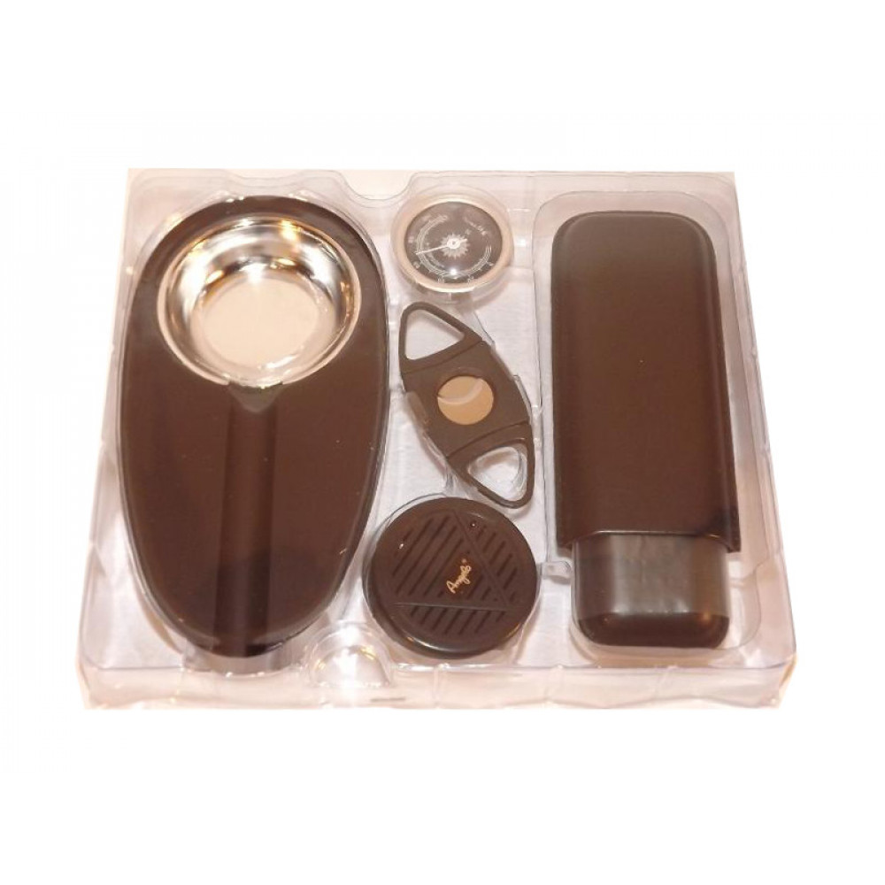 Humidor 40 szál szivar részére, spanyol cédrusfa szivar tároló doboz, párásítóval, hygrométerrel - fekete + AJÁNDÉK szett!