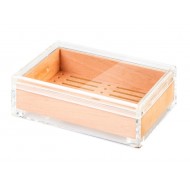 Humidor Akrill - 50 szál szivar részére, átlátszó - Angelo