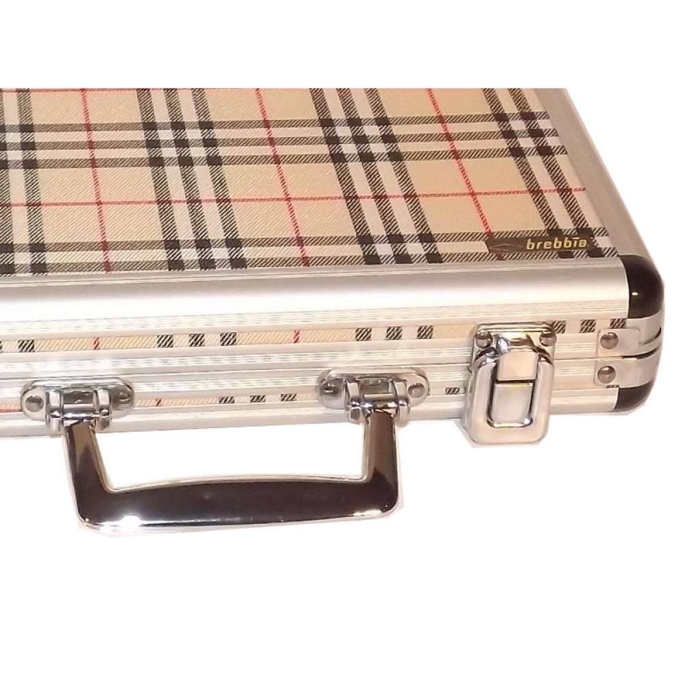 Utazó humidor, párásítóval és ajándék szivarvágóval - skót kockás, Brebbia