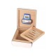 Humidor 40 szál szivar részére, cédrusfa szivar tároló doboz, párásítóval, külső hygrométerrel, kék/fehér, ovális - Passatore