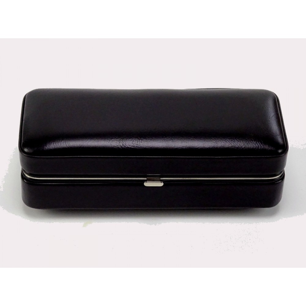 Utazó humidor - cédrusfa szivartartó doboz, fekete + szivarvágó SZETT!