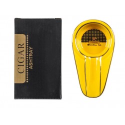 Szivar hamutartó 1 szivarnak - sárga kerámia