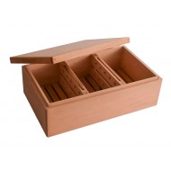 Natur spanyol cédrusfa humidor 80-90 szivar részére, világosbarna  szivar tároló doboz - Achenty!