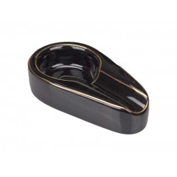 Szivar hamutartó 1 szivarnak - fekete kerámia, Achenty!