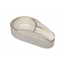 Szivar hamutartó 1 szivarnak - fehér kerámia, Achenty!