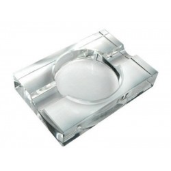 Kristály szivar hamutál - téglalap (15x10cm)